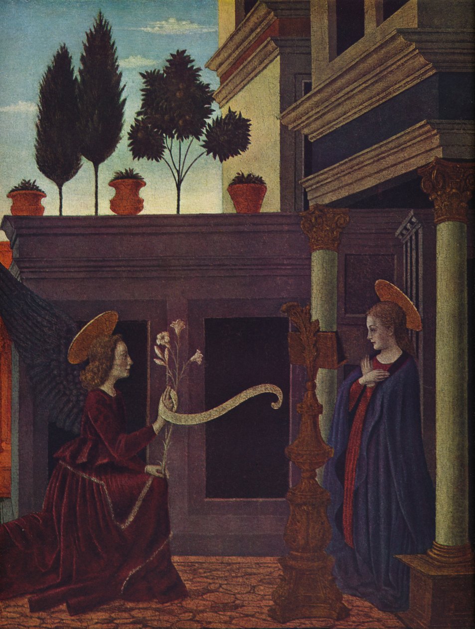 Az Angyali üdvözlet, c1449-1454 alkotó: Alesso Baldovinetti