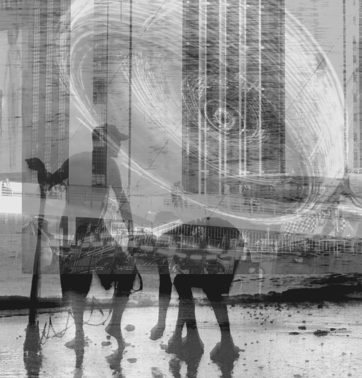 UFO,2019,(vegyes technika,kollázs;talált tárgyak) alkotó: Alex Caminker
