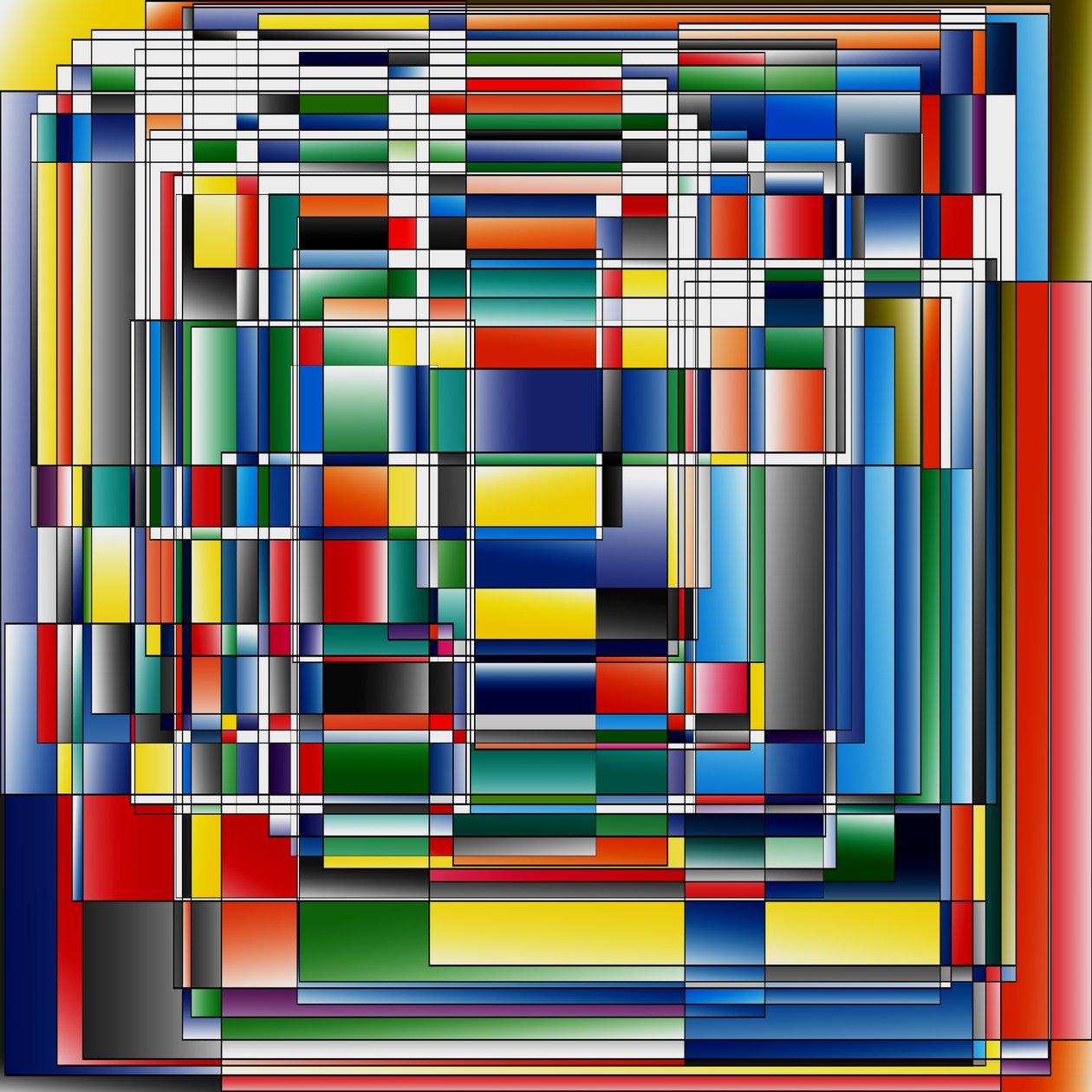vértestek, 2019, (gradiens) alkotó: Alex Caminker