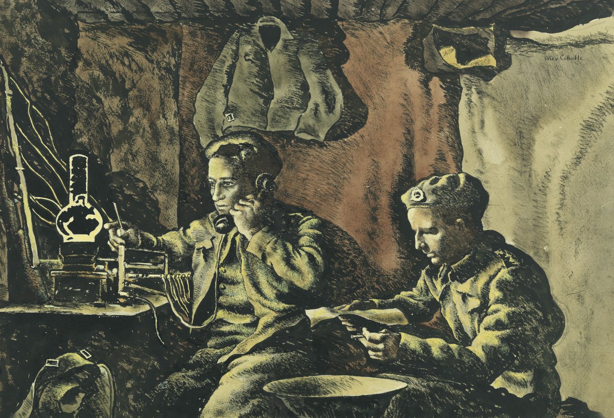 Dugout közelében Nijmegen alkotó: Alex Colville