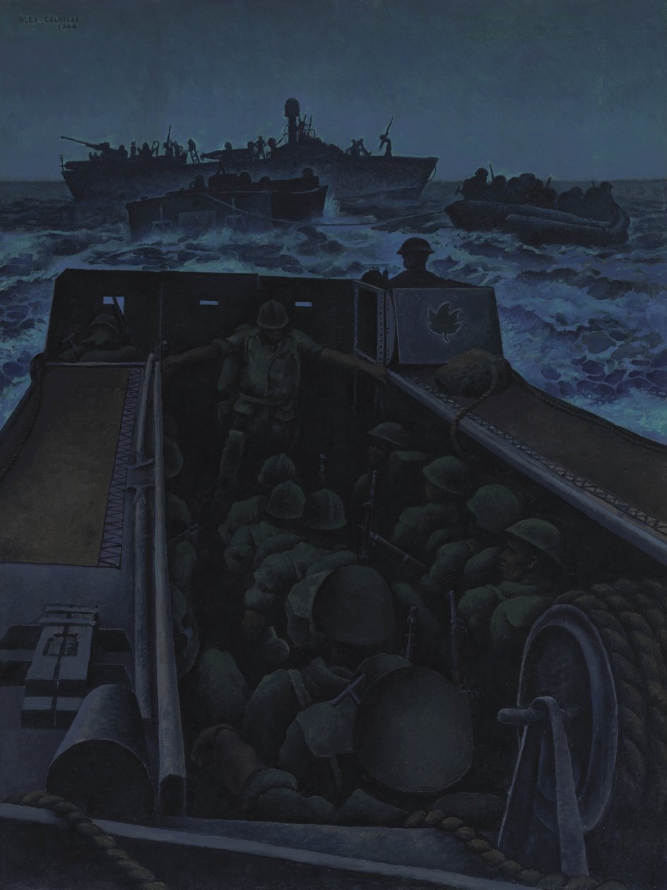 Partraszállító hajók támadása Dél-Franciaország előtt alkotó: Alex Colville