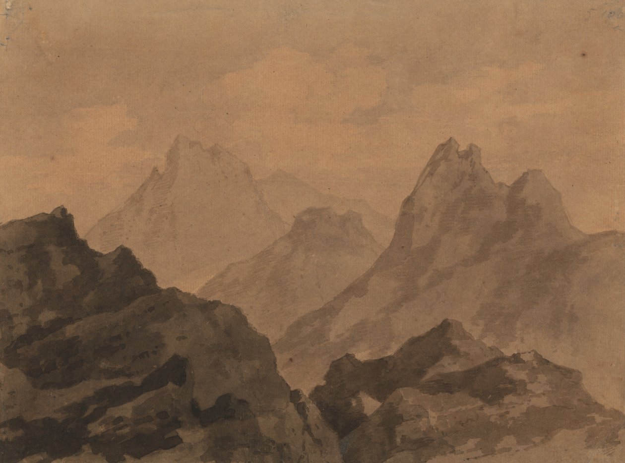Mountain Tops Mountain Study alkotó: Alexander Cozens