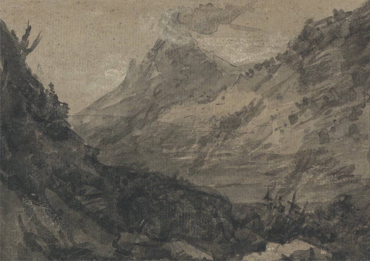 Hegyvidéki táj alkotó: Alexander Cozens