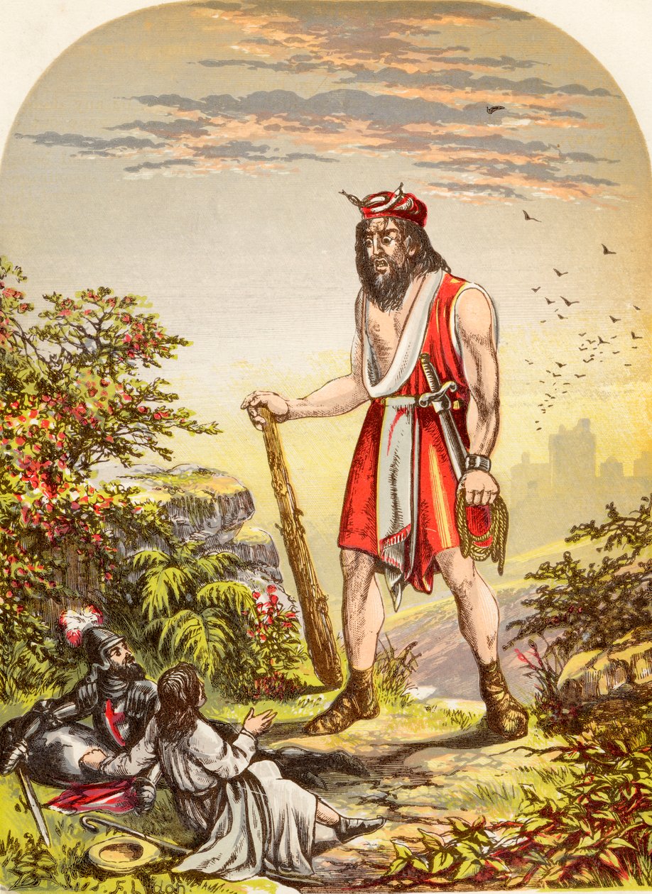 A zarándokokat az óriási kétségbeesés találta meg, John Bunyan A zarándokok útja című művéből, megjelent 1880 körül. alkotó: Alexander Francis Lydon