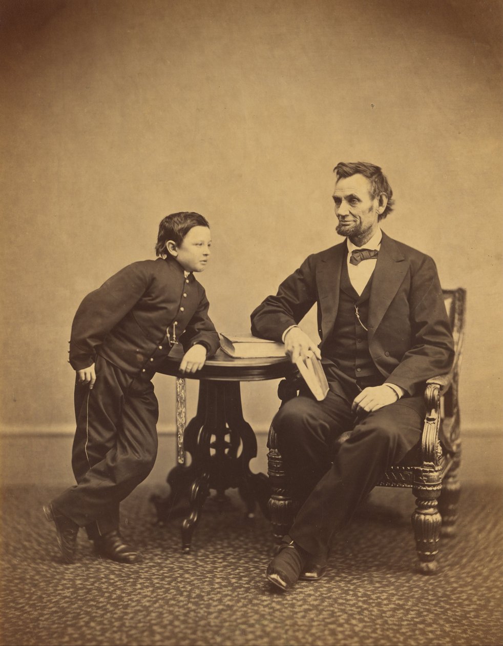 Abraham Lincoln és második fia, Thomas alkotó: Alexander Gardner
