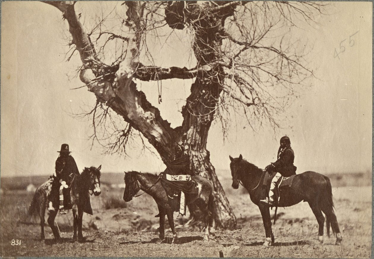 Temetés, Dakota, 1868 (albumnyomat) alkotó: Alexander Gardner