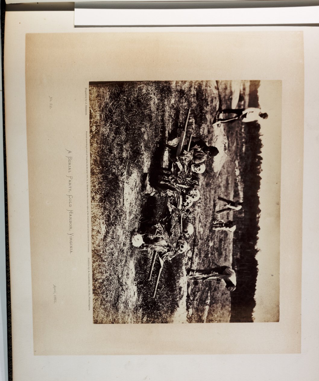 Gardner fényképészeti vázlatkönyve a háborúról. 2 kötet, 1866 (szepia fotó) alkotó: Alexander Gardner