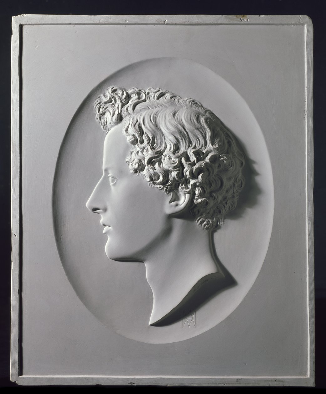 John Everett Millais profilportréja, 1854 körül (párizsi gipsz) alkotó: Alexander Munro