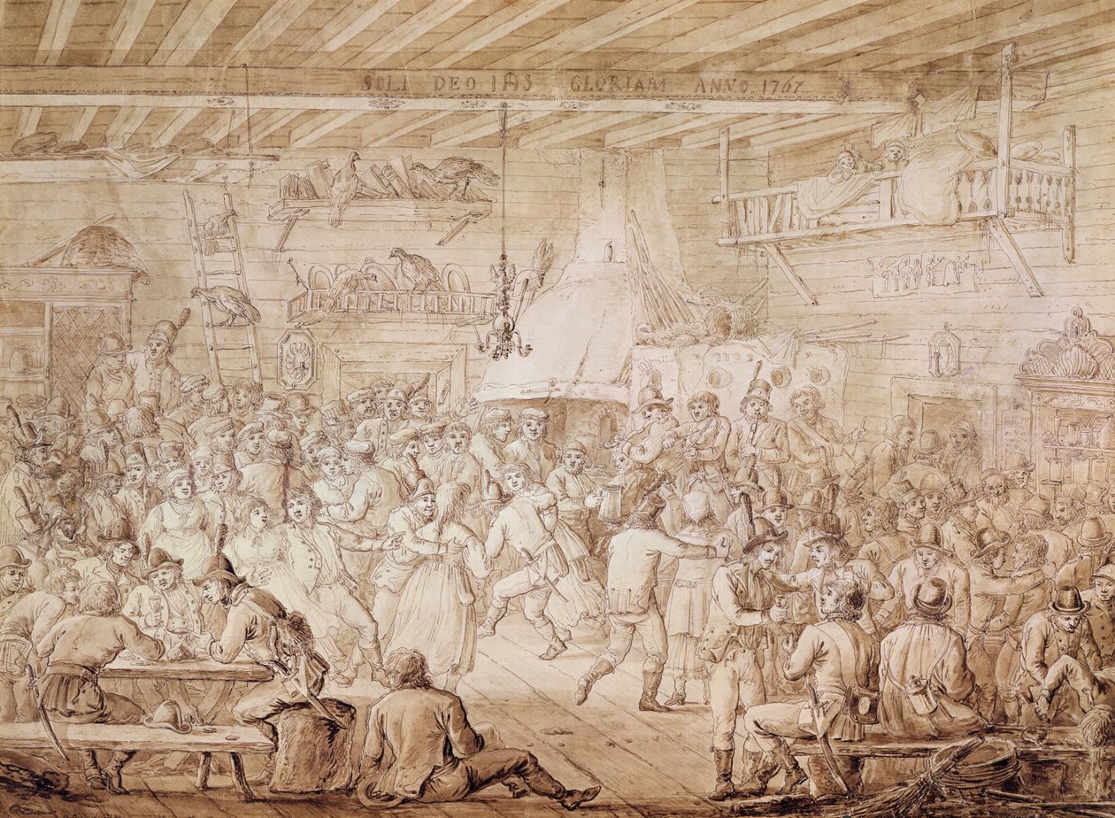 Kosciuszko csapatai a fogadóban szórakoztak, 1797 alkotó: Alexander Osipovich Orlowski