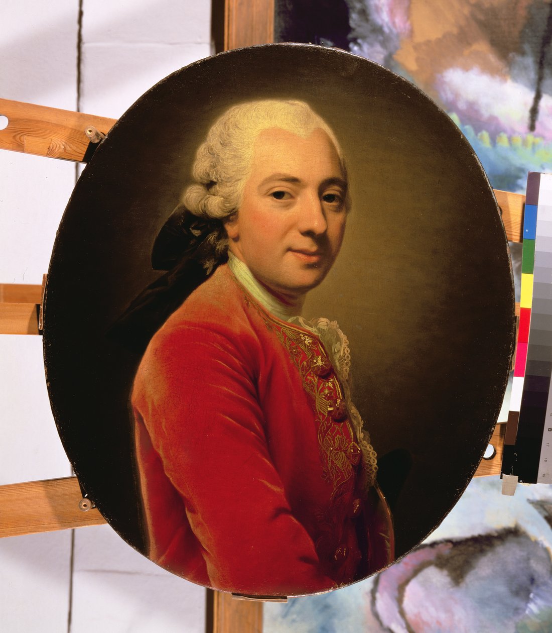 Egy férfi portréja vörös kaftánban, 1764 alkotó: Alexander Roslin