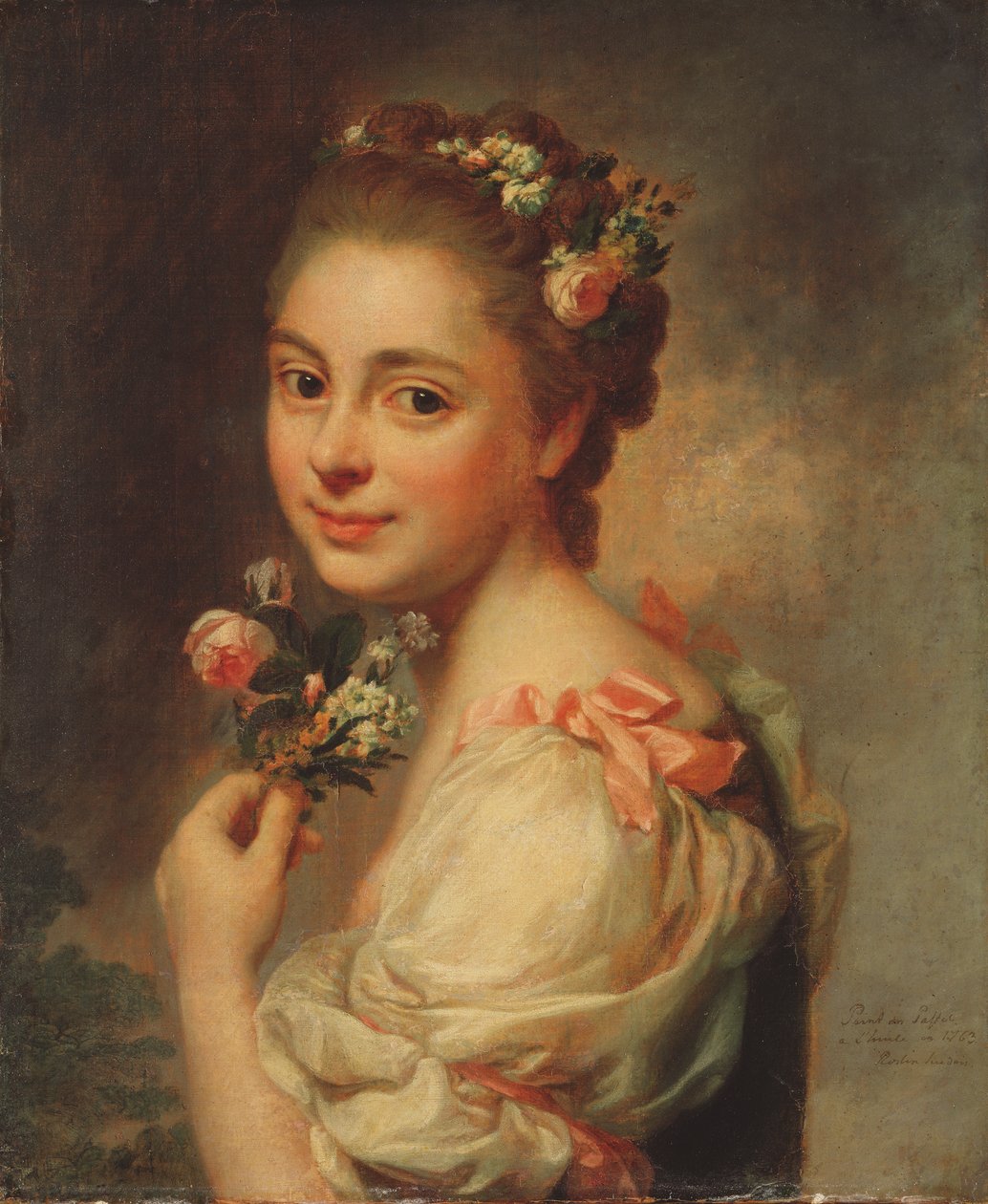 A művész feleségének, Marie Suzanne-nak portréja, 1763 (pasztell, vászon) alkotó: Alexander Roslin