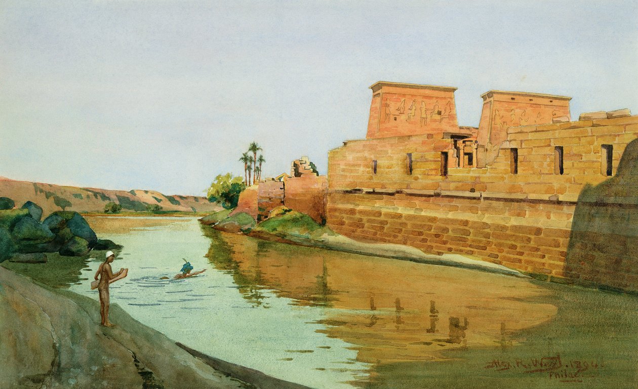 Philae a Níluson, 1894 alkotó: Alexander West