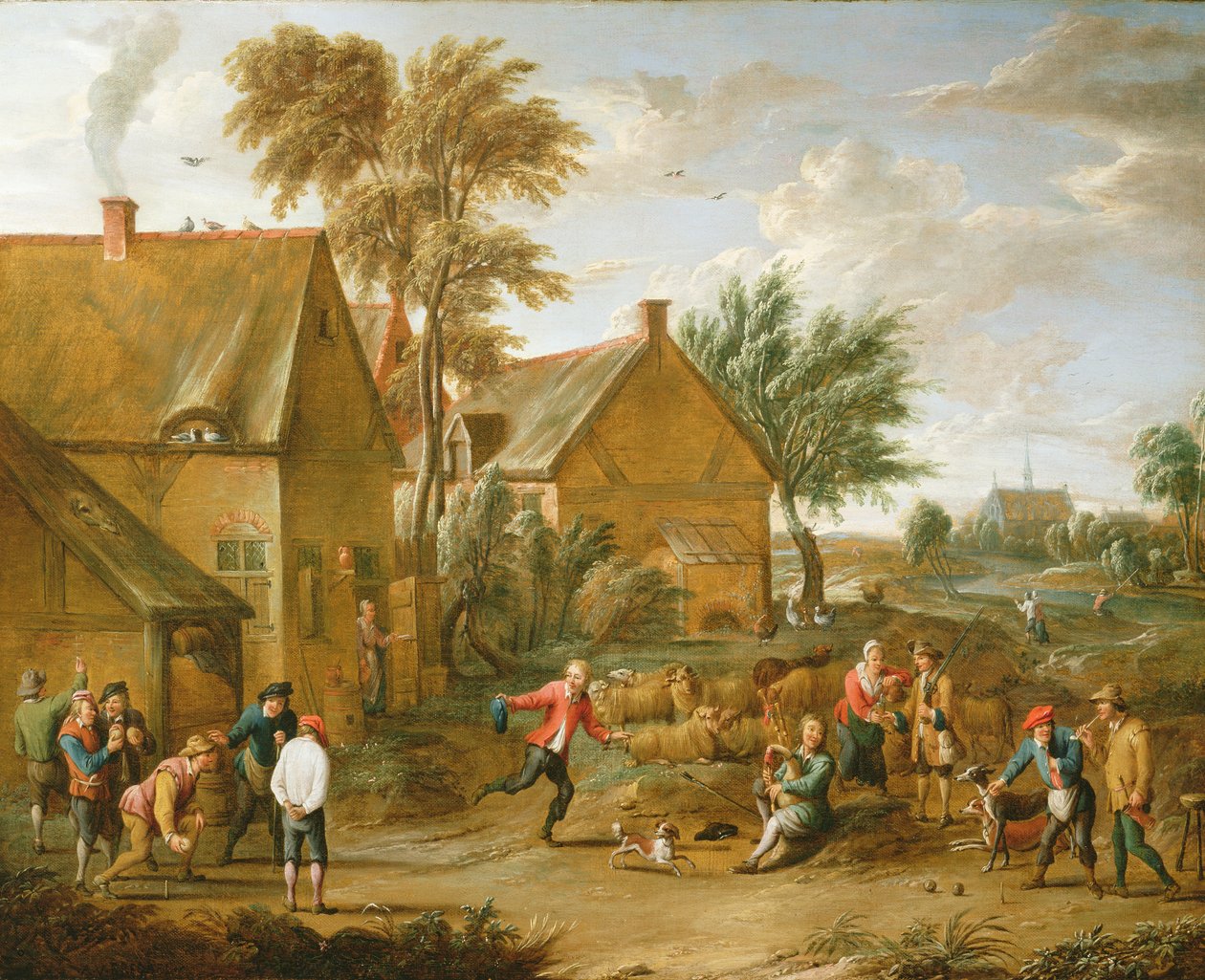 Táljáték egy kocsmában alkotó: Alexander van Bredael