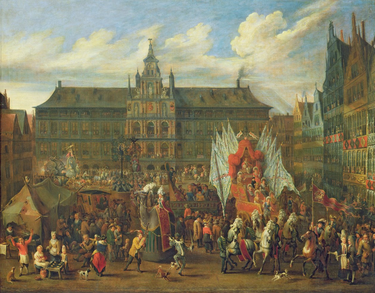 Körmenet Antwerpenben, 1697 alkotó: Alexander van Bredael