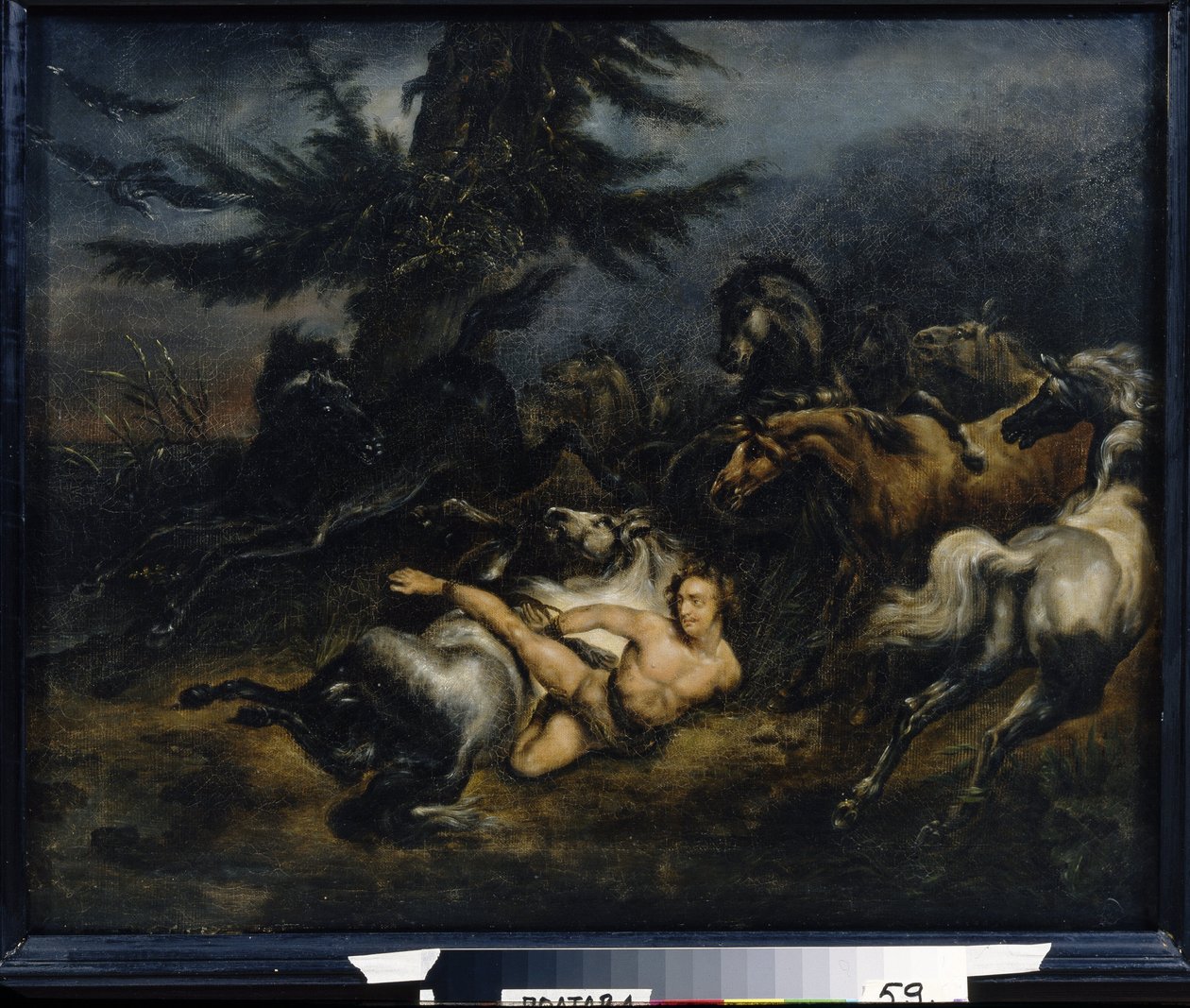 Ivan Mazepa (Jean Mazeppa) (1639-1709). Miután elkapták a házasságtörés bűntettében, kátránnyal borítják be, és meztelenül egy vad lóra kötik, amely az ukrán sztyeppekre viszi. Alexander Osipovich Orlowski (1777-1832) festménye, hu alkotó: Alexander (1777 1832) Orlowski