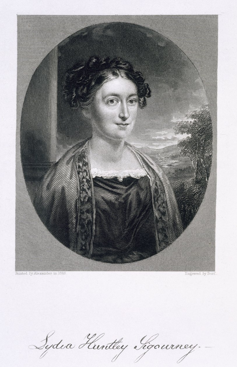 Lydia Huntley Sigourney (1791-1865), Burt metszete alkotó: Alexander