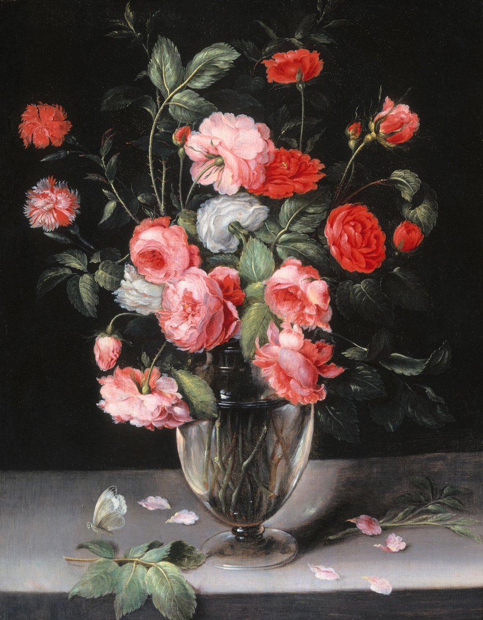 Csendélet virágokkal üvegvázában alkotó: Alexander Adriaenssen