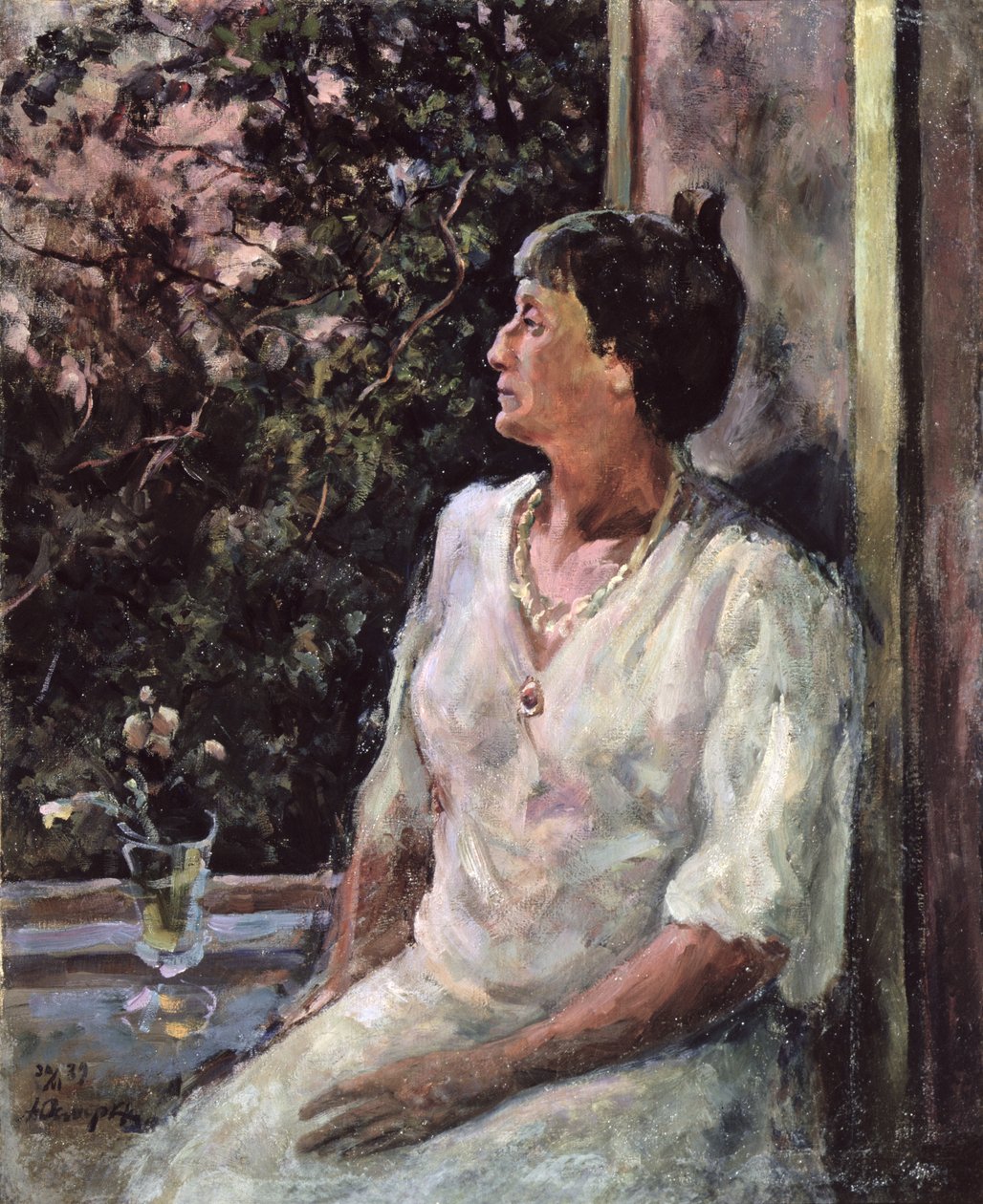 Anna Akhmatova portréja, 1939 körül (olaj, vászon) alkotó: Alexander Alexandrovich Osmiorkin