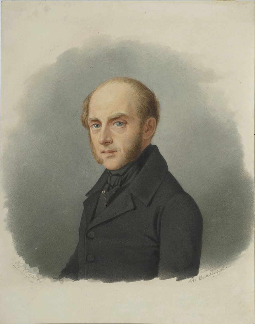 Szergej Szemionovics Uvarov gróf portréja 1786-1855, 1840-es évek eleje alkotó: Alexander Alexeyevich Vasilyevsky