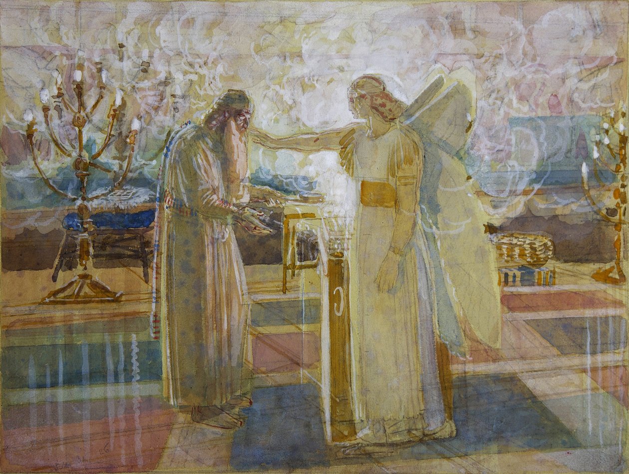 Gábriel arkangyal megüti Zakariást némán, az 1840-es évek vége alkotó: Alexander Andreyevich Ivanov