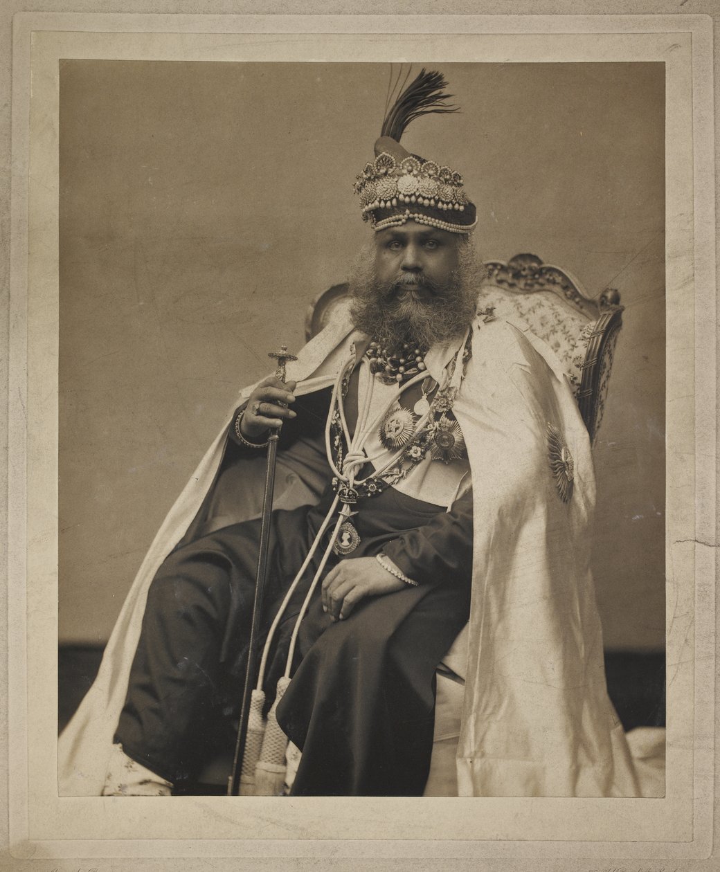 Sir Sawai Madho Singh, a dzsaipuri maharadzsa portréja, az 1900-as évek körül (f/w fotó) alkotó: Alexander Bassano