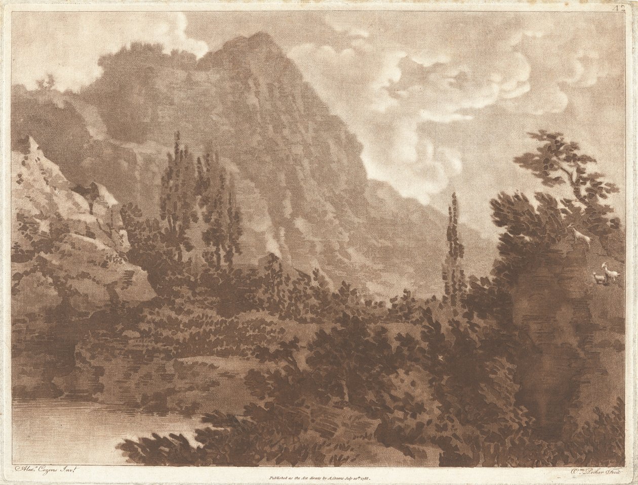 Egy második rajz ugyanabból a foltból alkotó: Alexander Cozens and William Pether