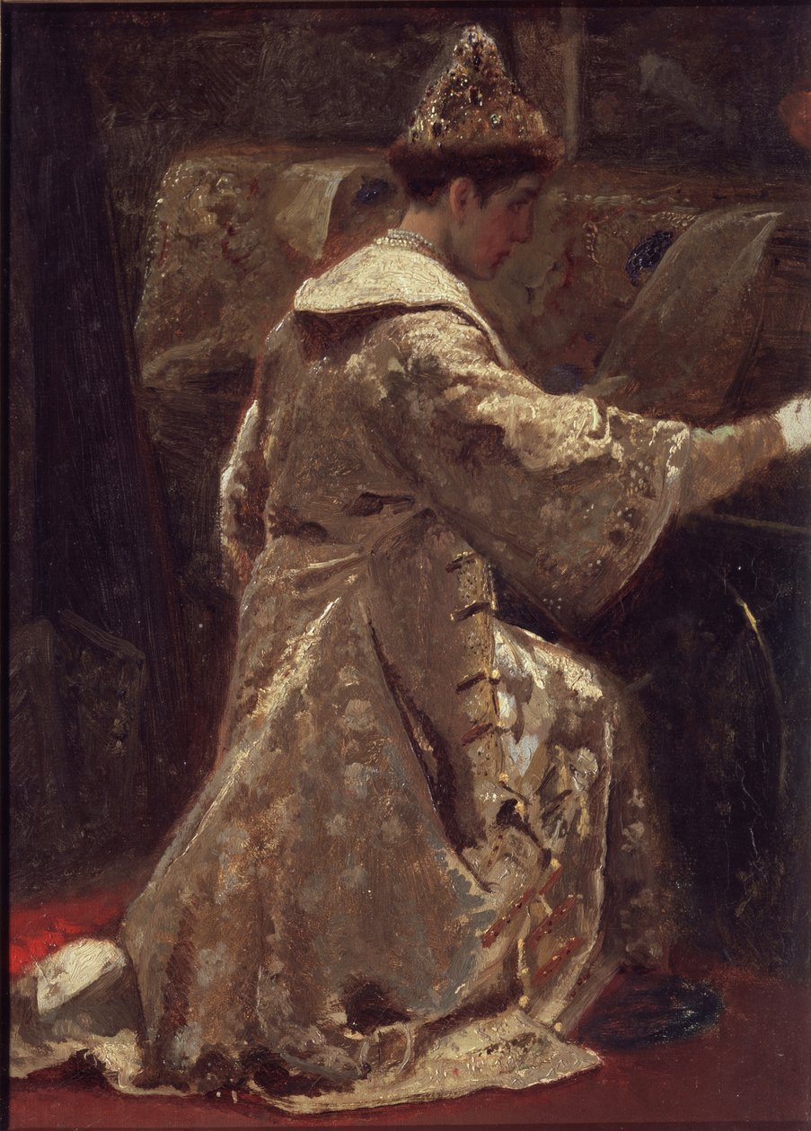 Alekszisz I. Mihajlovics orosz cár 1629-1676, 1886 előtt alkotó: Alexander Dmitrievich Litovchenko
