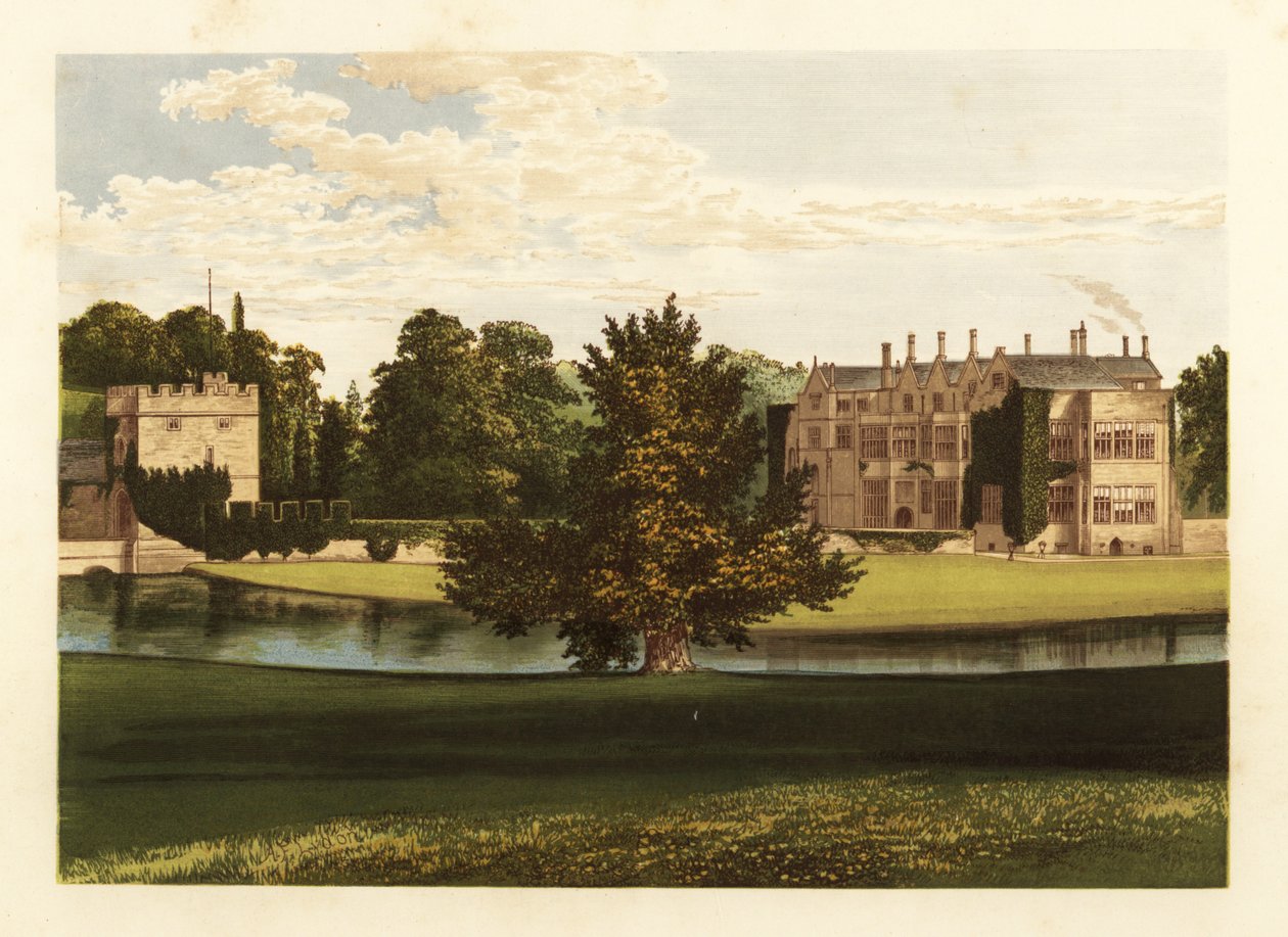 Broughton Castle, Oxfordshire, Anglia. alkotó: Alexander Francis (after) Lydon