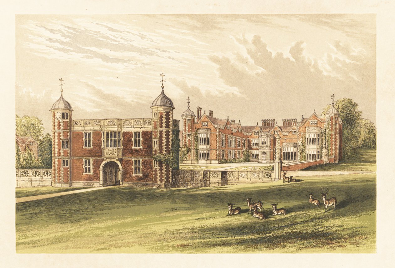 Charlecote, Warwick, Anglia. ,1880 (metszet) alkotó: Alexander Francis (after) Lydon
