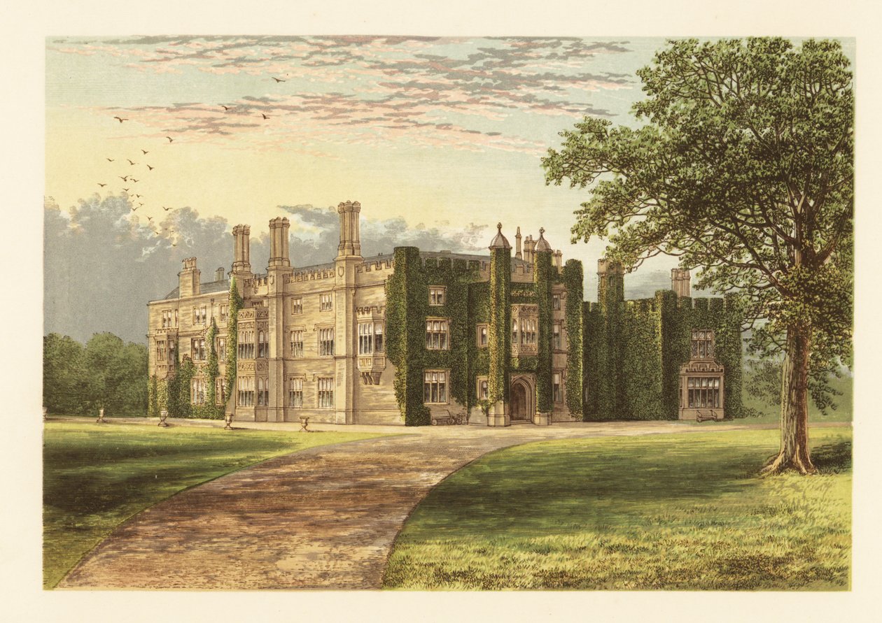 Drakelowe Hall, Derbyshire, Anglia. alkotó: Alexander Francis (after) Lydon