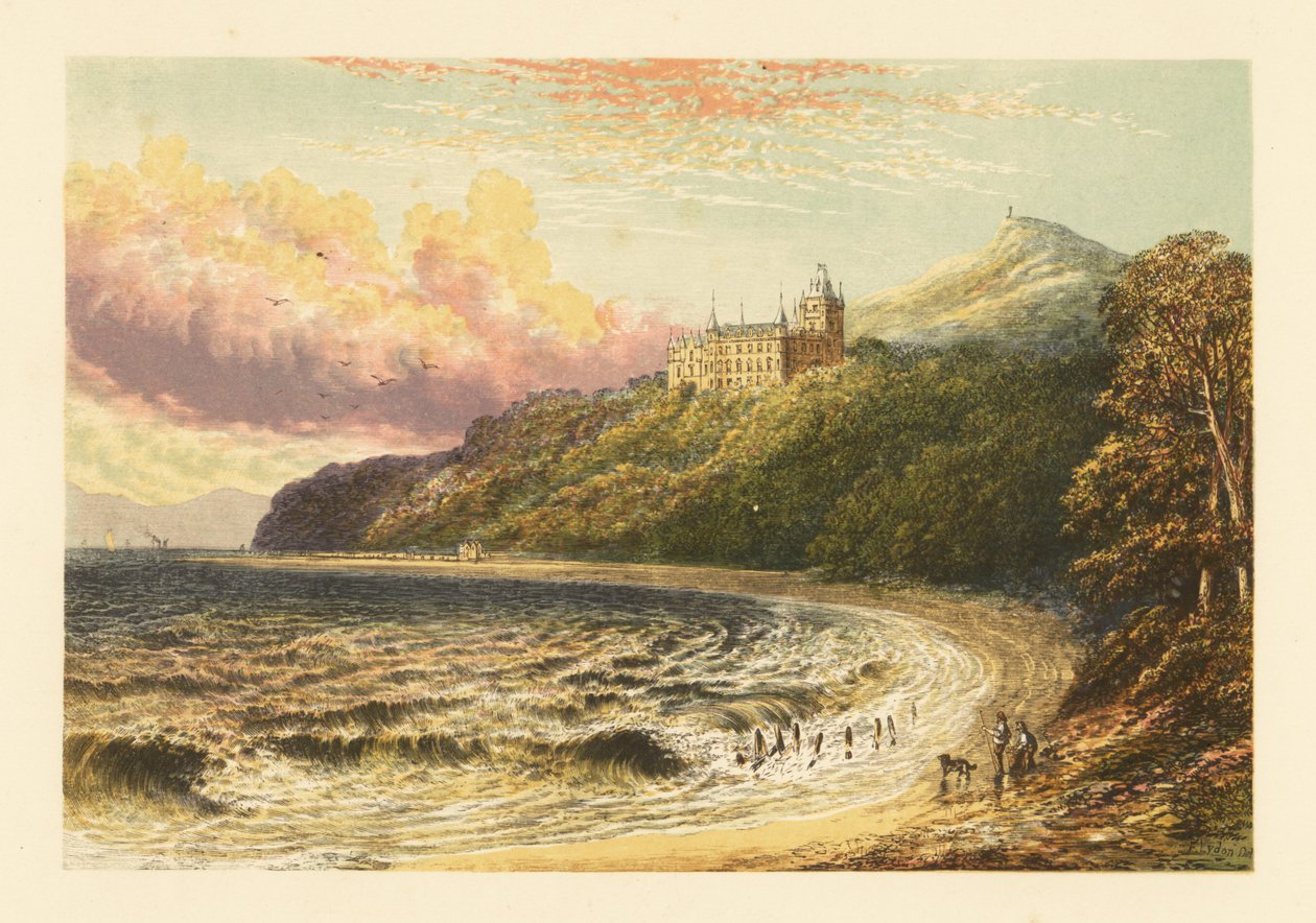 Dunrobin kastély, Sutherlandshire, Skócia. alkotó: Alexander Francis (after) Lydon