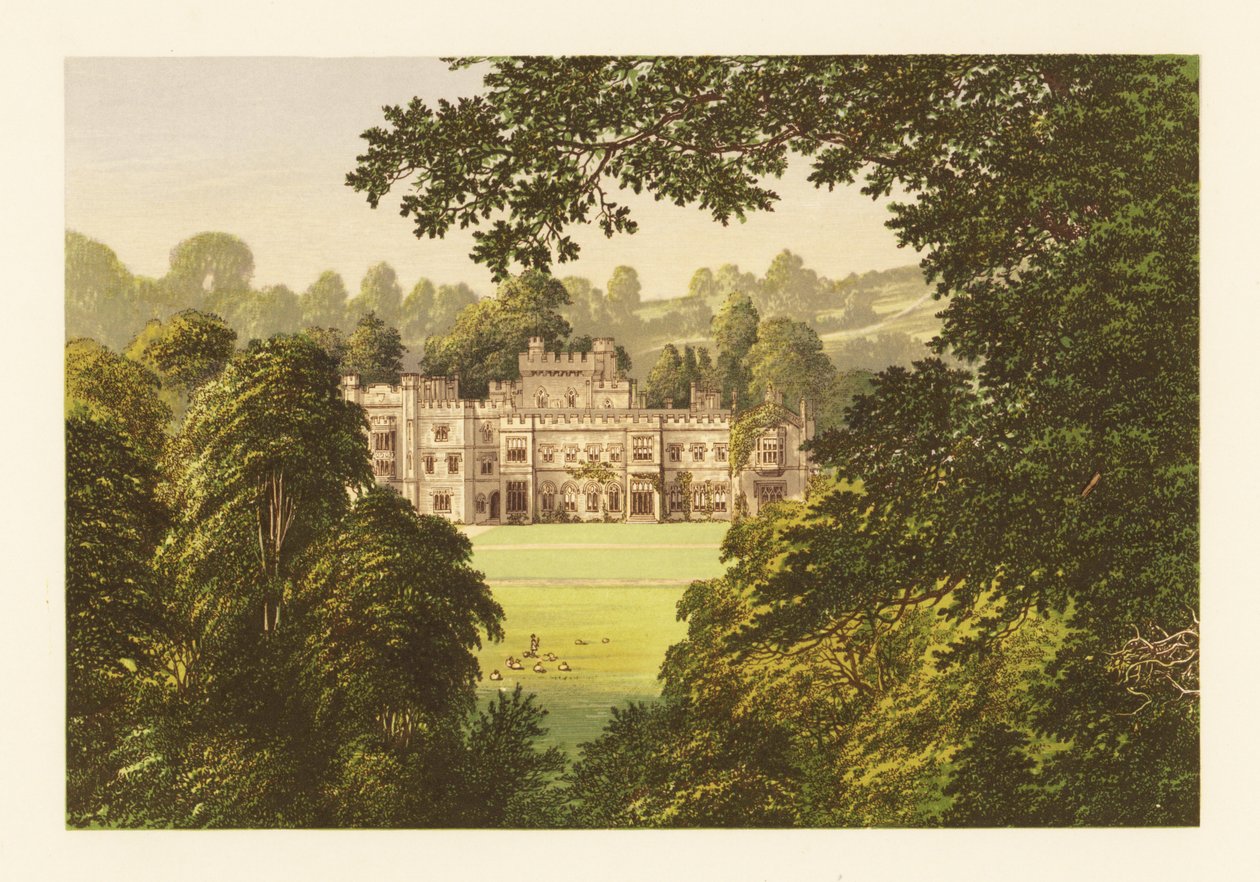 Hampton Court Castle, Herefordshire, Anglia. alkotó: Alexander Francis (after) Lydon