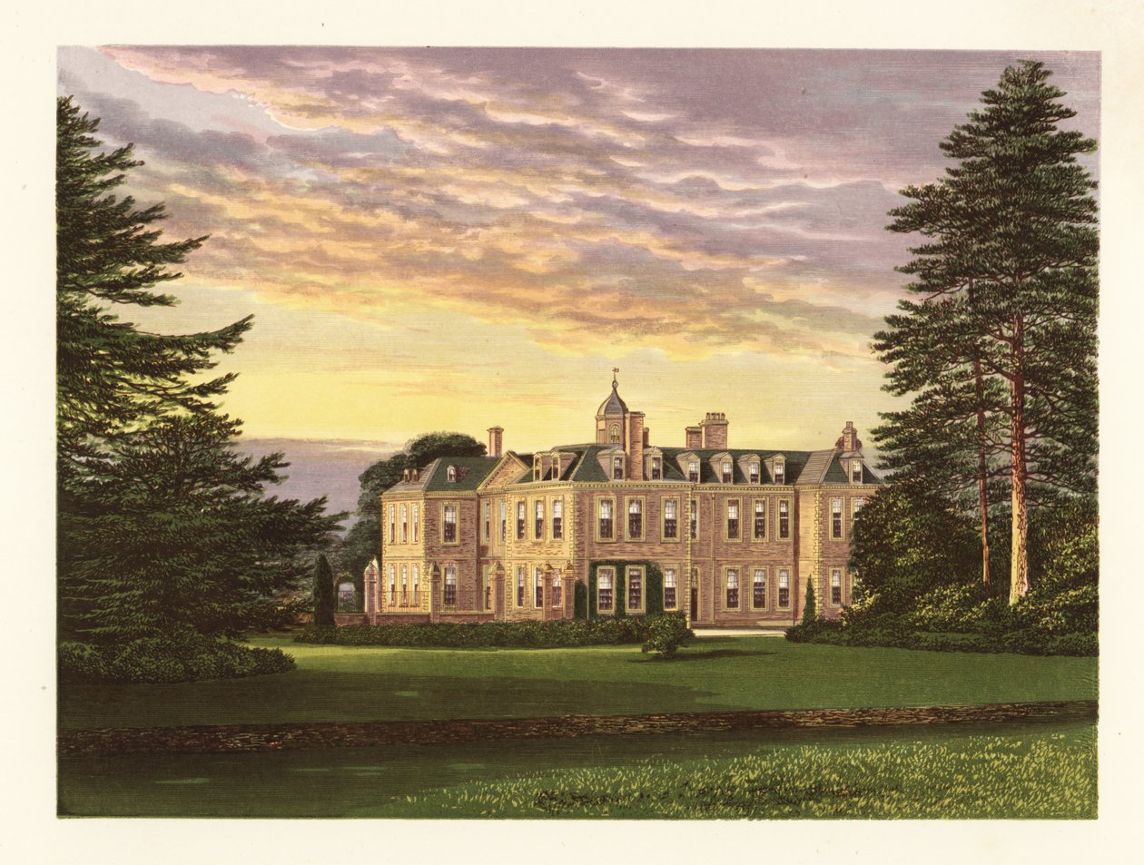 Hanbury Hall, Worcestershire, Anglia. alkotó: Alexander Francis (after) Lydon
