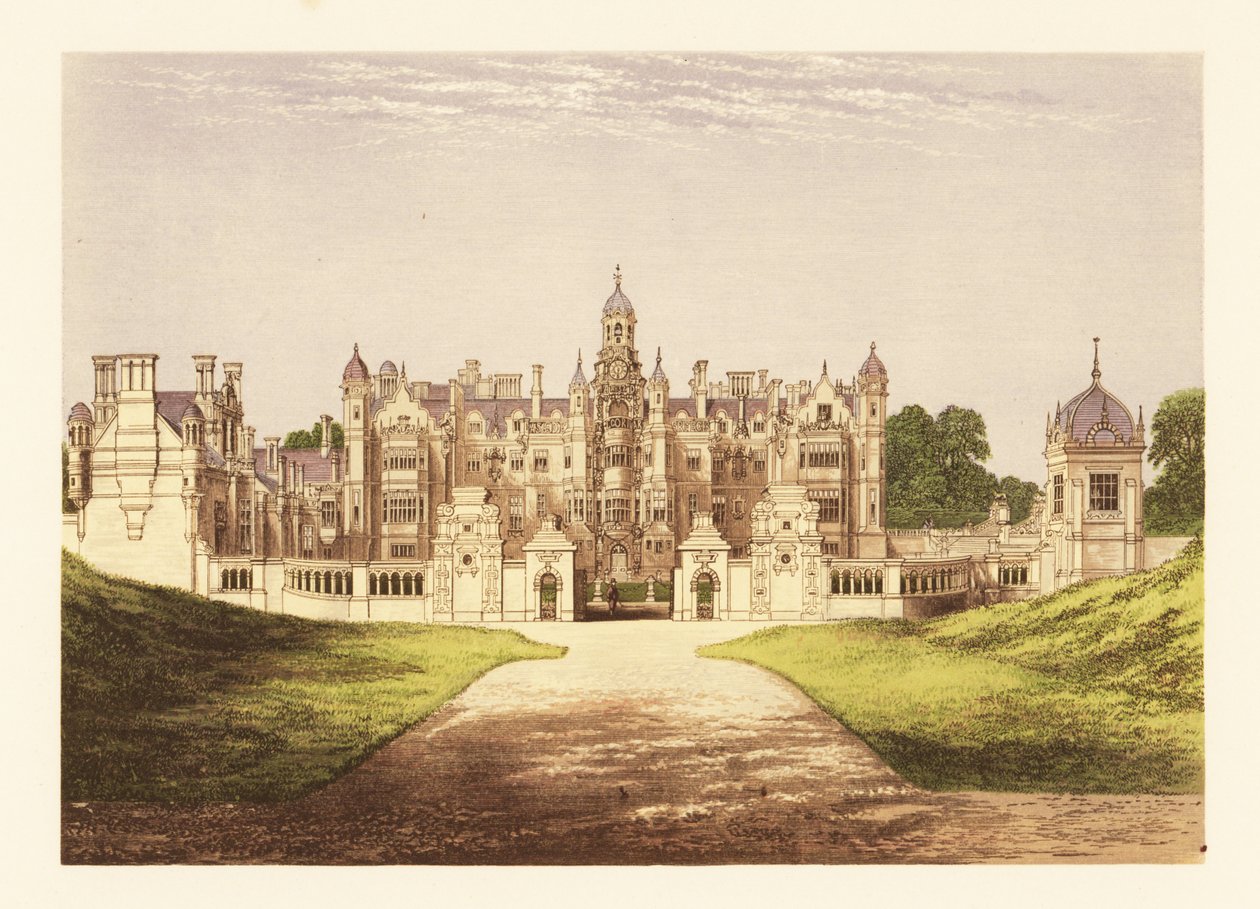 Harlaxton Manor, Lincolnshire, Anglia. alkotó: Alexander Francis (after) Lydon