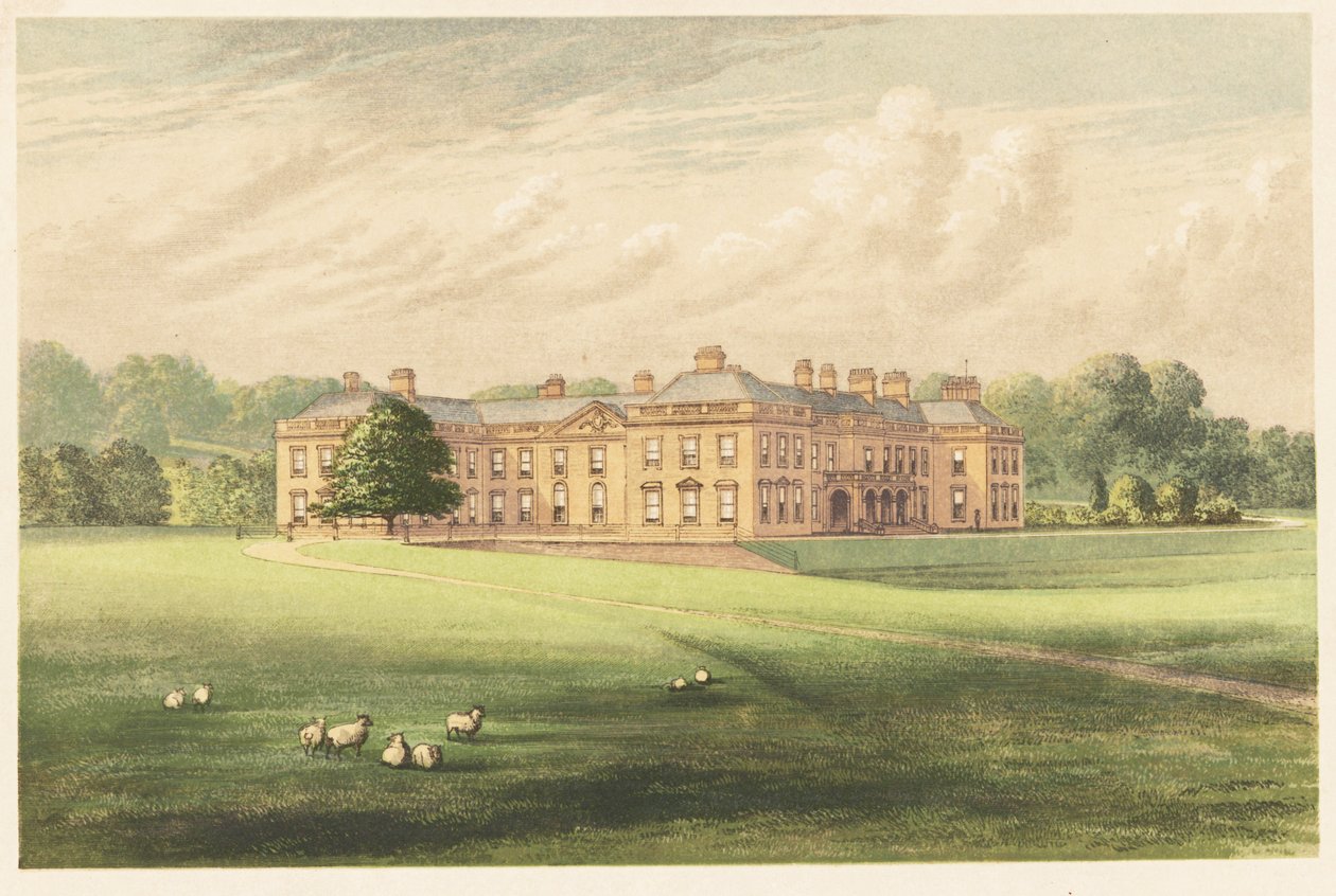 Holme Lacy House, Herefordshire, Anglia. 1880 (metszet) alkotó: Alexander Francis (after) Lydon