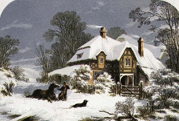 Hazatérés a havon keresztül (metszet) alkotó: Alexander Francis (after) Lydon