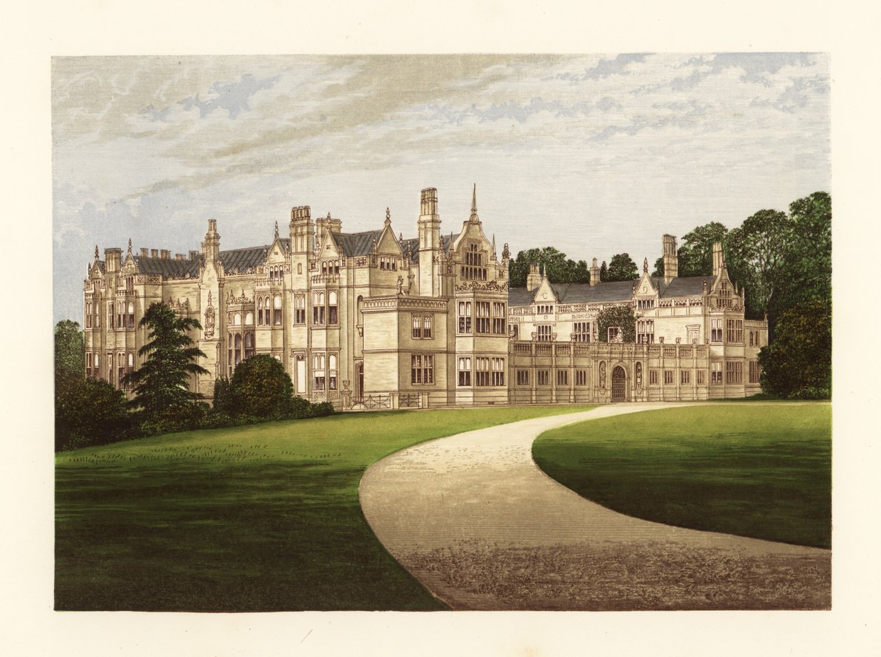 Rushton Hall, Northamptonshire, Anglia. alkotó: Alexander Francis (after) Lydon