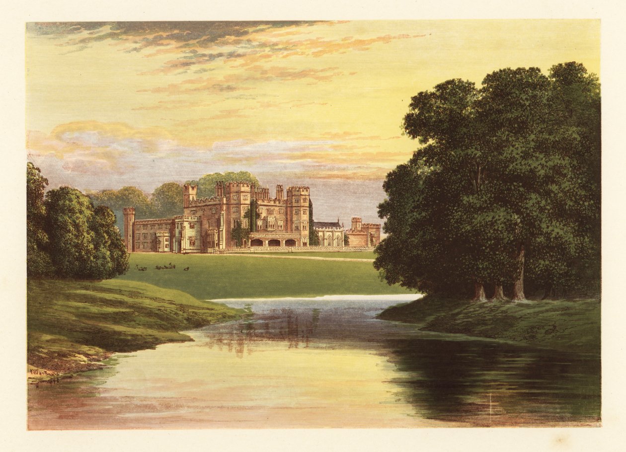 Sundorne kastély, Shropshire, Anglia. ,1880 (metszet) alkotó: Alexander Francis (after) Lydon