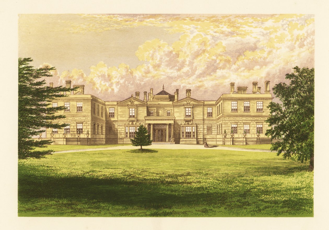 Swithland Hall, Leicestershire, Anglia. alkotó: Alexander Francis (after) Lydon
