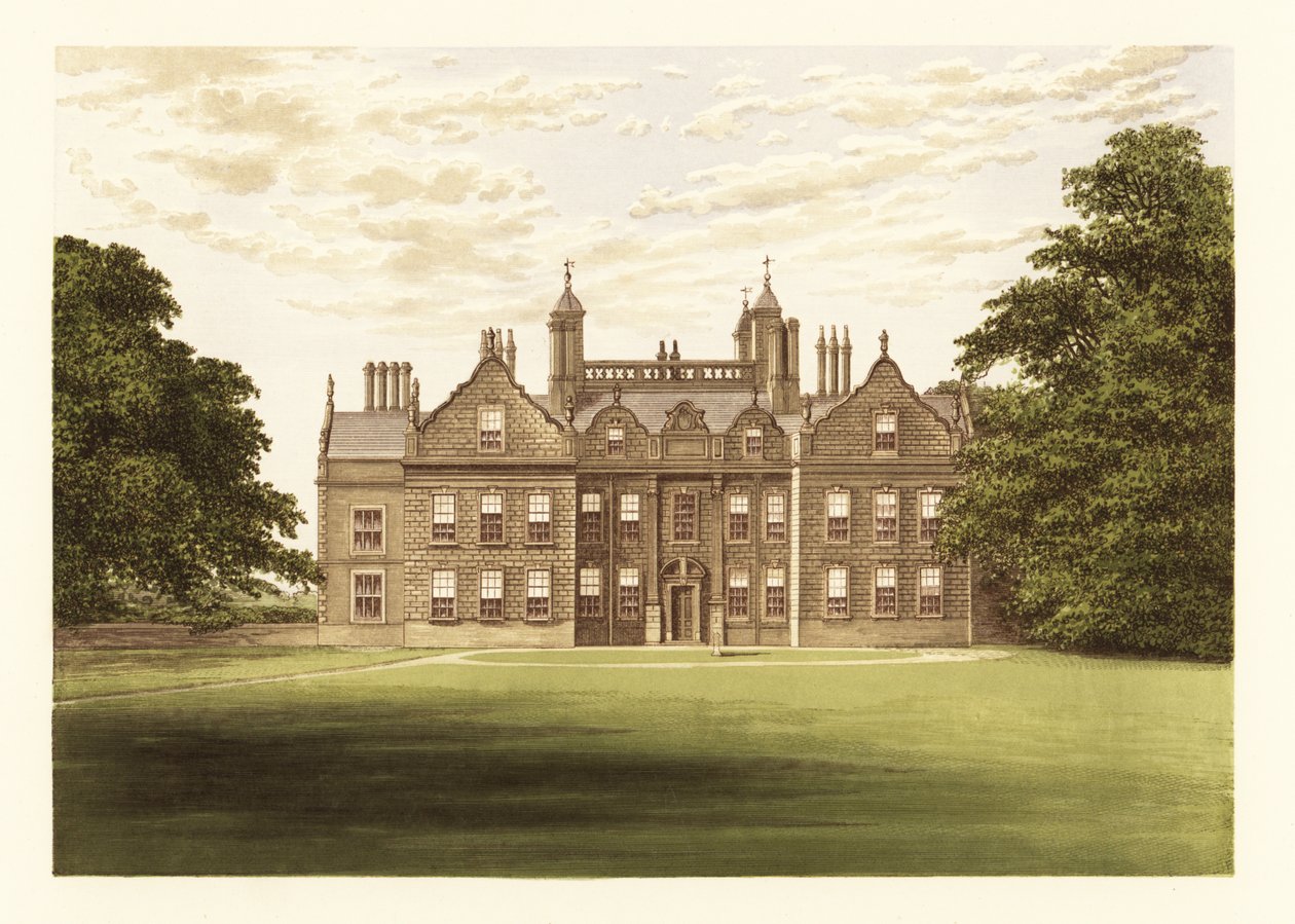 Willesley Hall, Leicestershire, Anglia. ,1880 (metszet) alkotó: Alexander Francis (after) Lydon