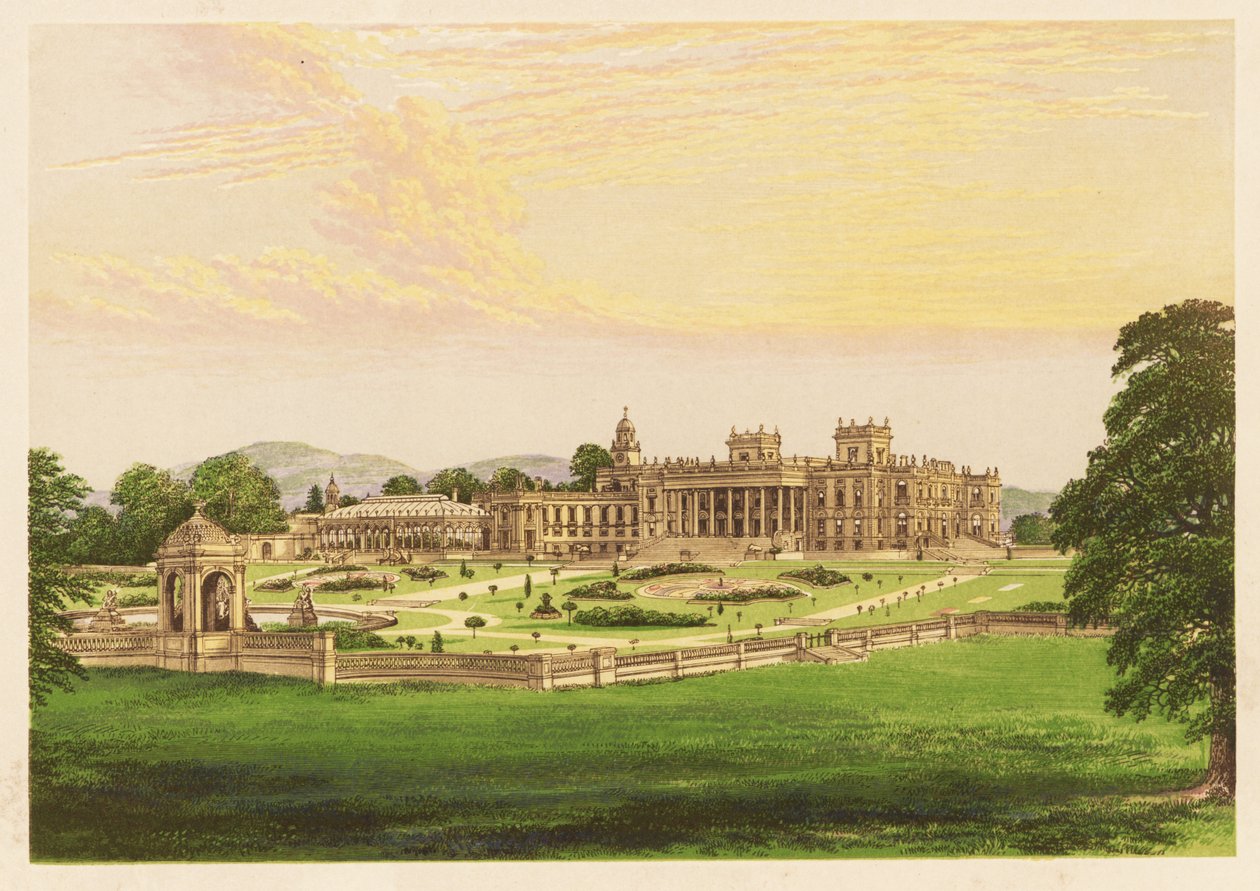 Witley Court, Worcestershire, Anglia. 1880 (metszet) alkotó: Alexander Francis (after) Lydon