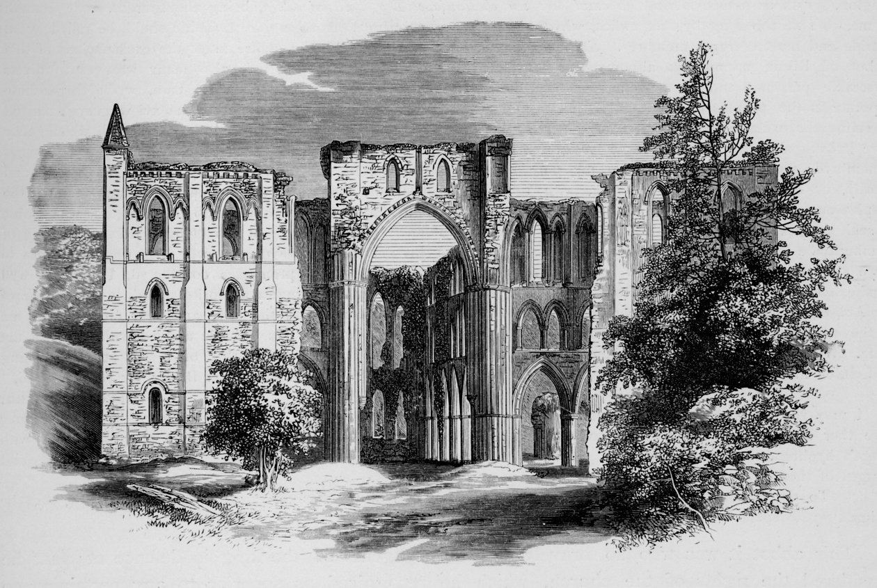 Kórus, Északról, Rievaulx Abbey, 1880, 1897 alkotó: Alexander Francis Lydon