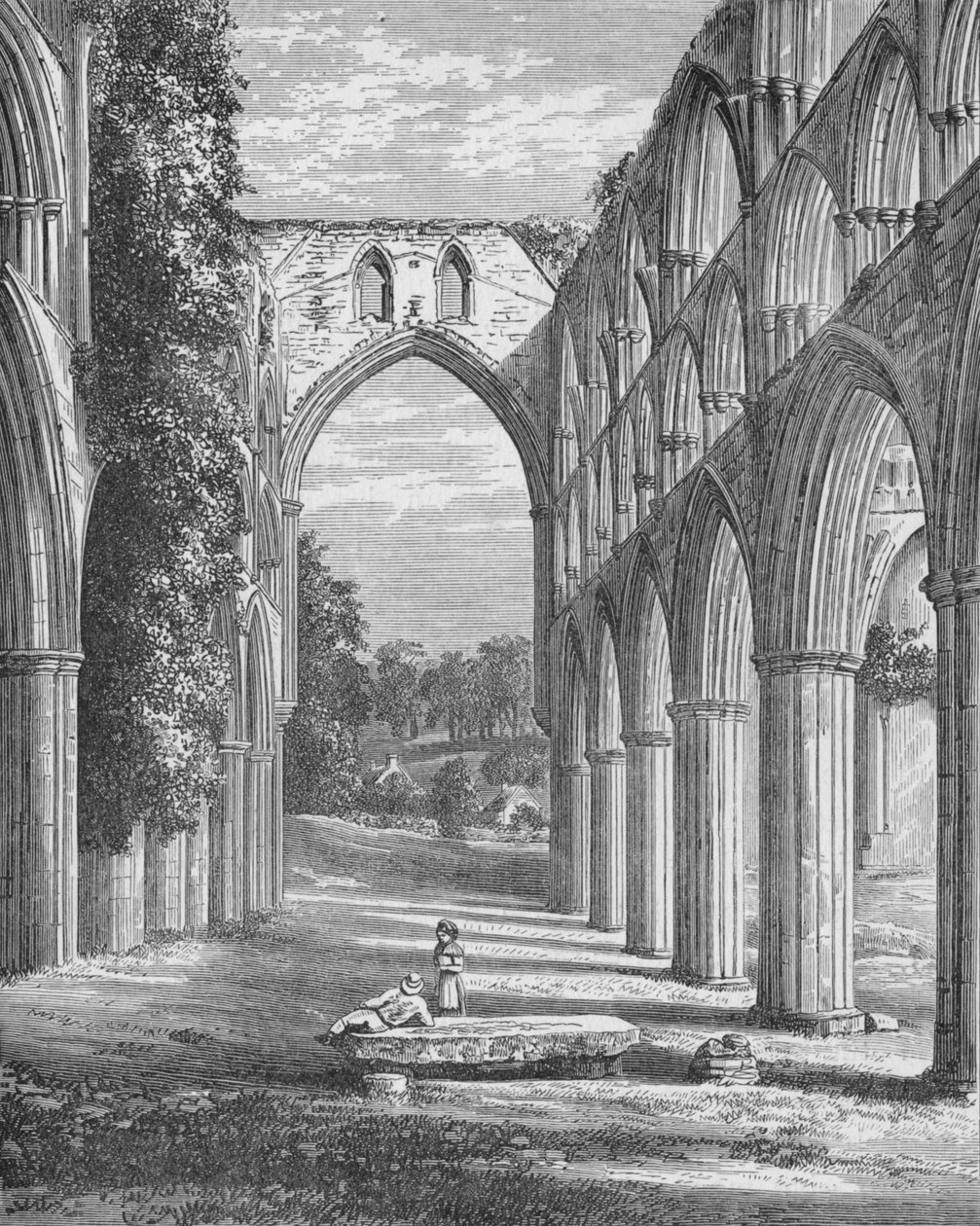 Kórus, északra néz, Rievaulx apátság, 1880, 1897 alkotó: Alexander Francis Lydon