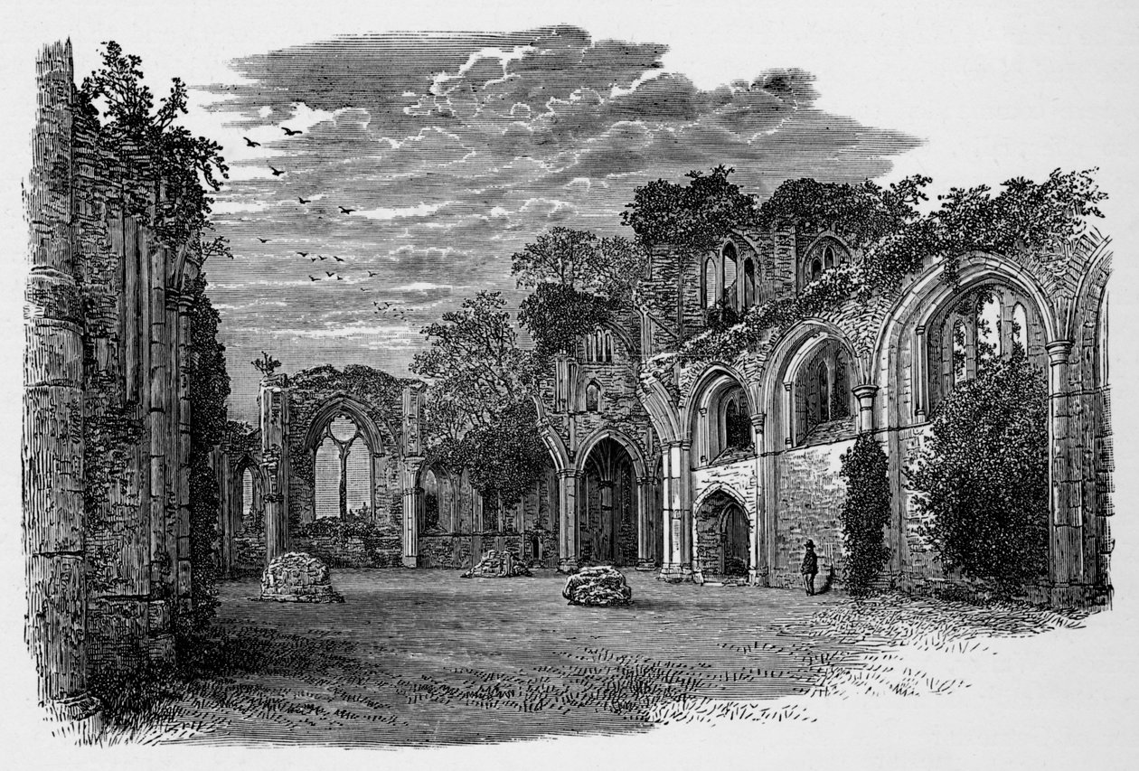 Belső tér, Keletre nézve, Netley Abbey, 1880, 1897 alkotó: Alexander Francis Lydon