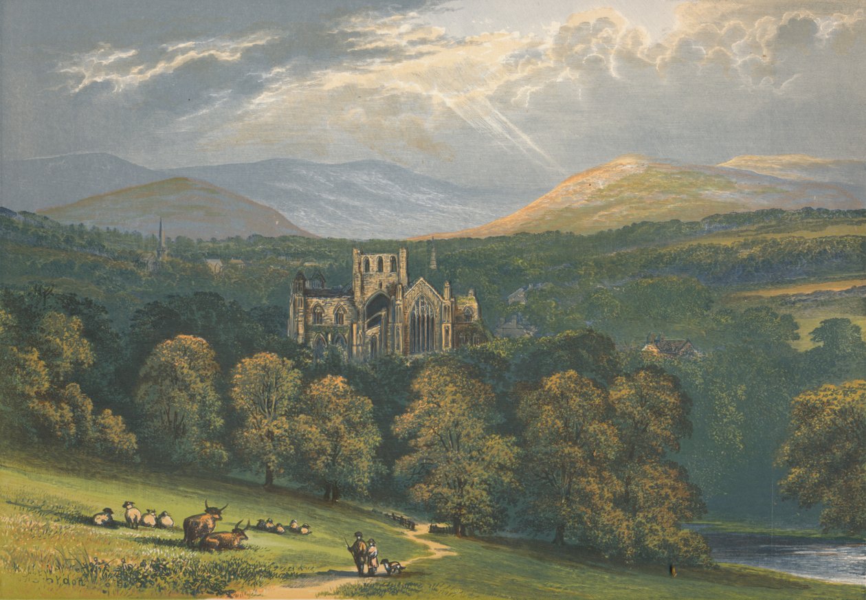 Melrose apátság, 1882, 1897 alkotó: Alexander Francis Lydon