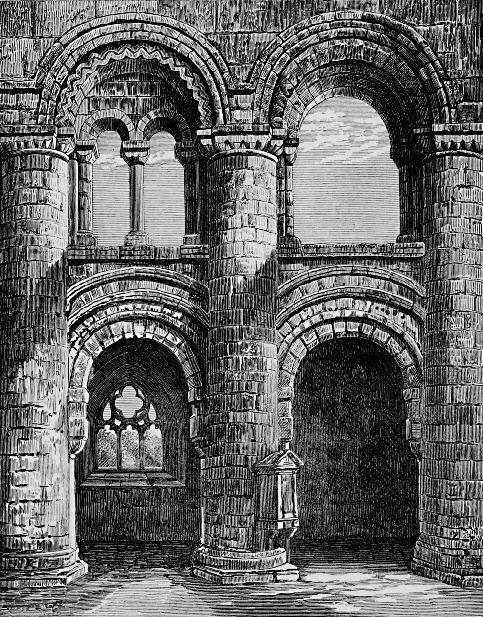 Norman Arches Nave-ban, Jedburgh Abbey, 1880, 1897 alkotó: Alexander Francis Lydon