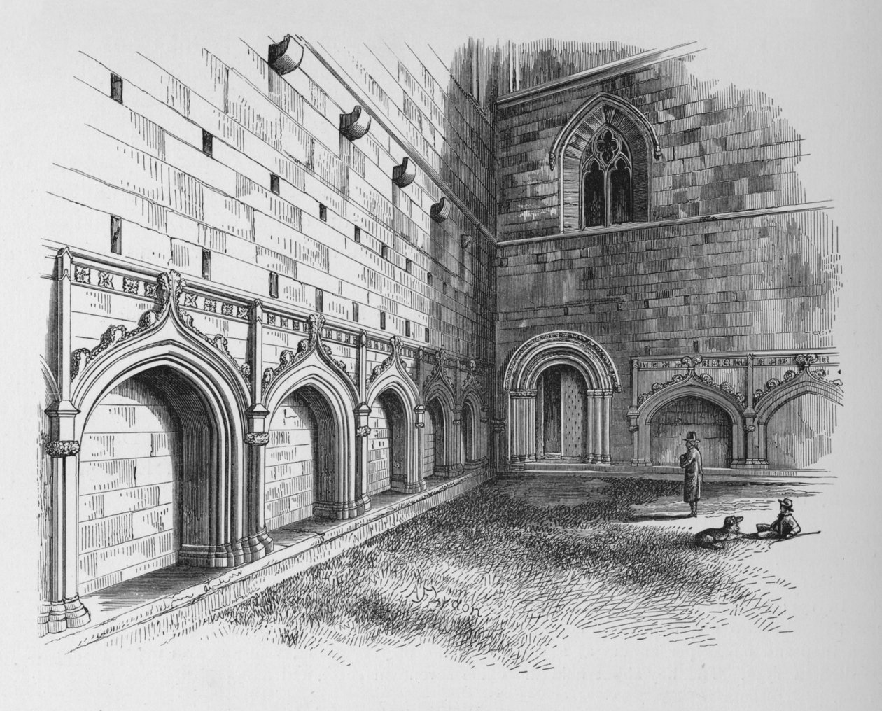 The Cloisters, Melrose Abbey, 1880, 1897 alkotó: Alexander Francis Lydon