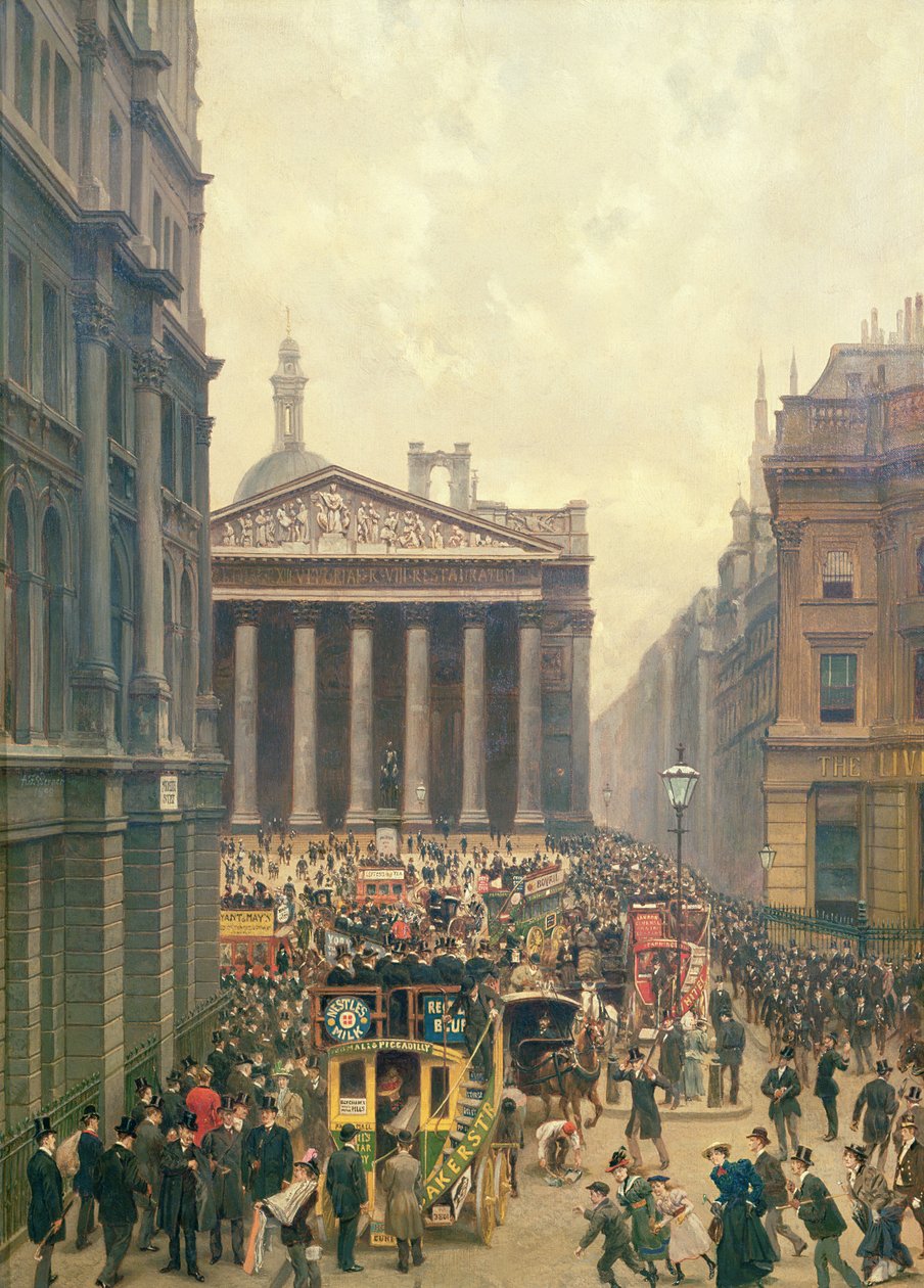 Csúcsóra a Királyi Tőzsdénél a Queen Victoria Streetről, 1904 alkotó: Alexander Friedrich Werner