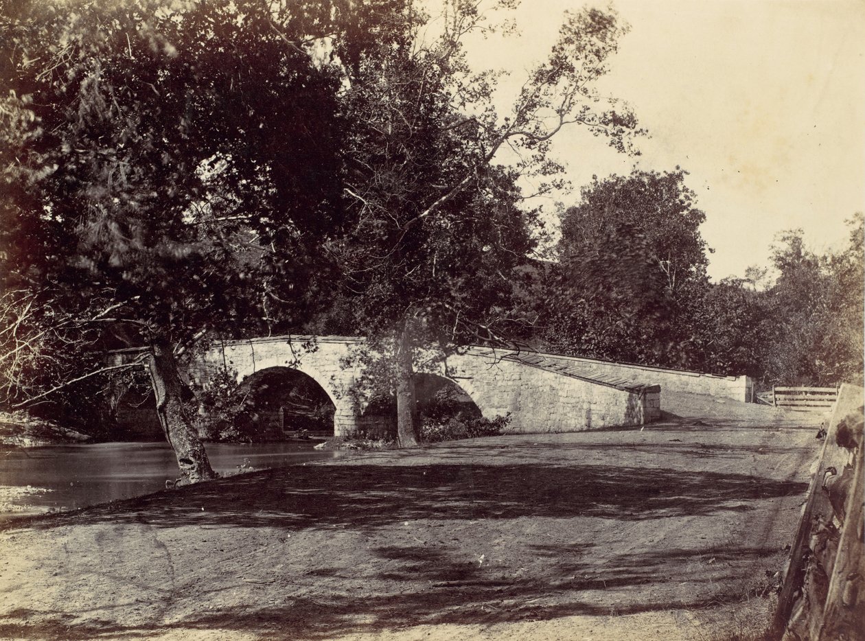 Burnside Bridge, Across the Antietam, Sharpsburg közelében, 1. szám, 1862. szeptember 1862. alkotó: Alexander Gardner