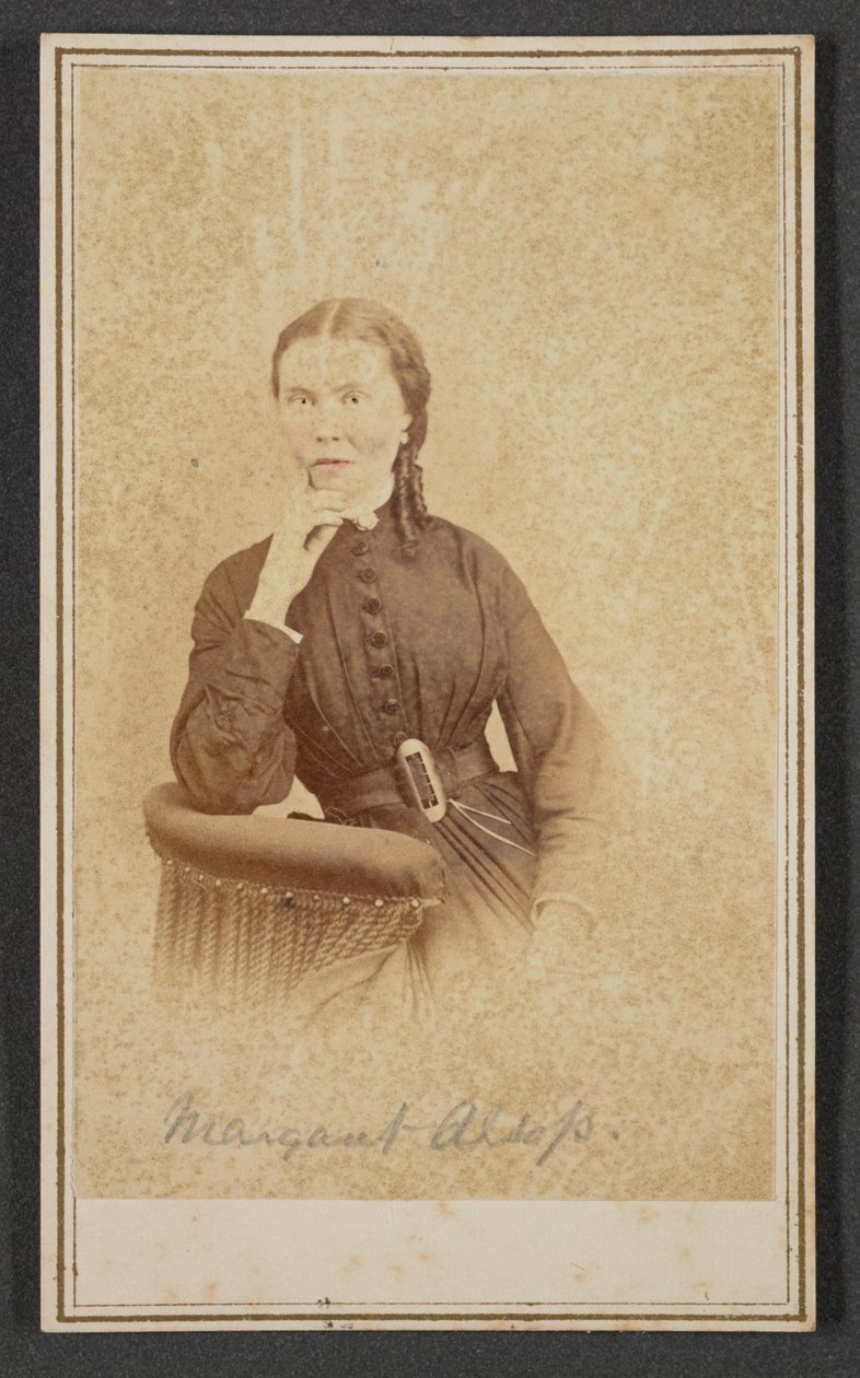 Carte-de-visit portré Margaret Alsopról, kb. 1865. alkotó: Alexander Gardner